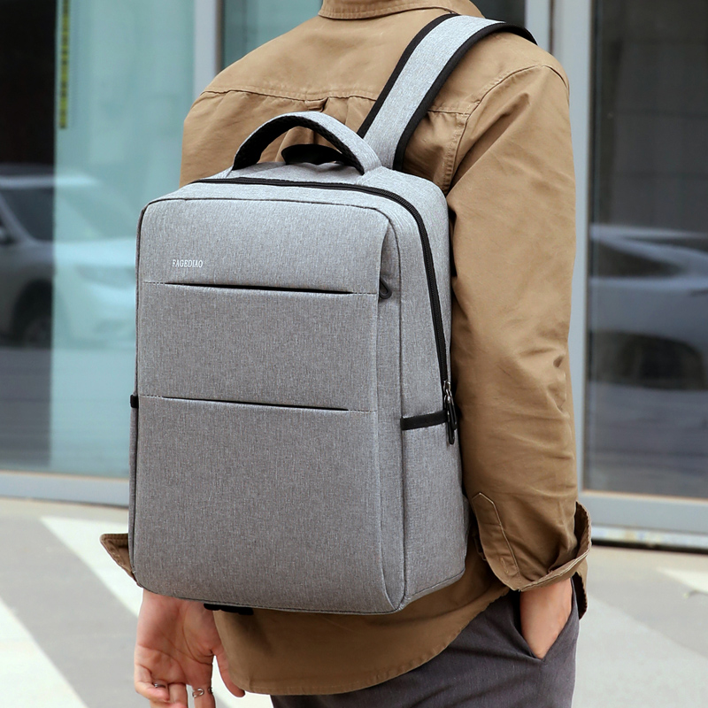 商务背包男士双肩包女旅行包初中工作笔记本电脑大学生书包男百搭