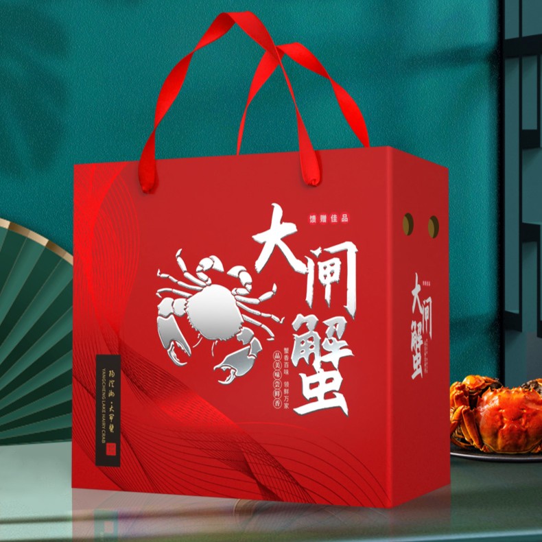 鲜活大闸蟹河蟹 礼盒10只装