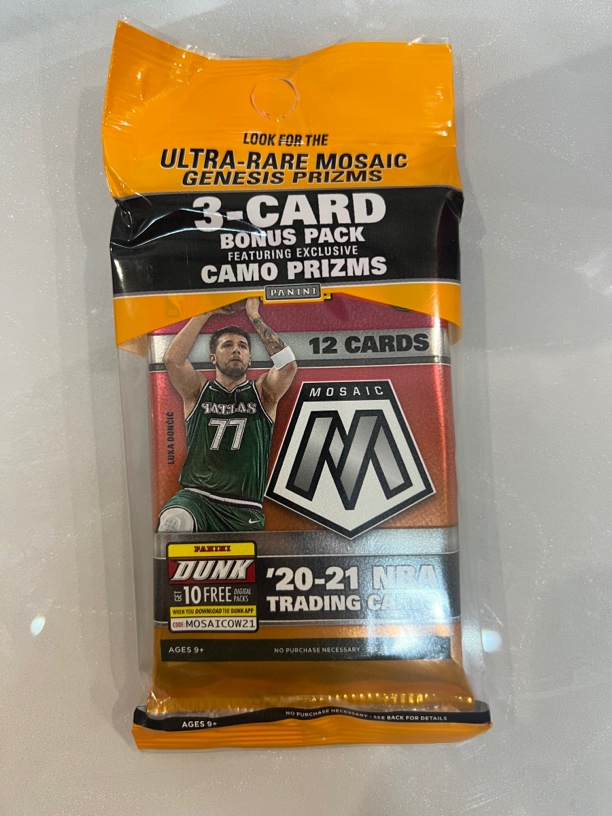 2020-21 Panini Mosaic 马赛克 大白盒 肥包 球星卡 盲盒