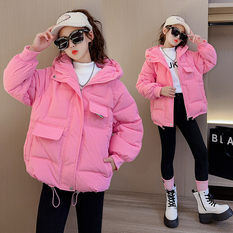 女童时尚棉服加厚保暖冬装2023新款儿童宝宝冬季洋气棉衣休闲棉袄