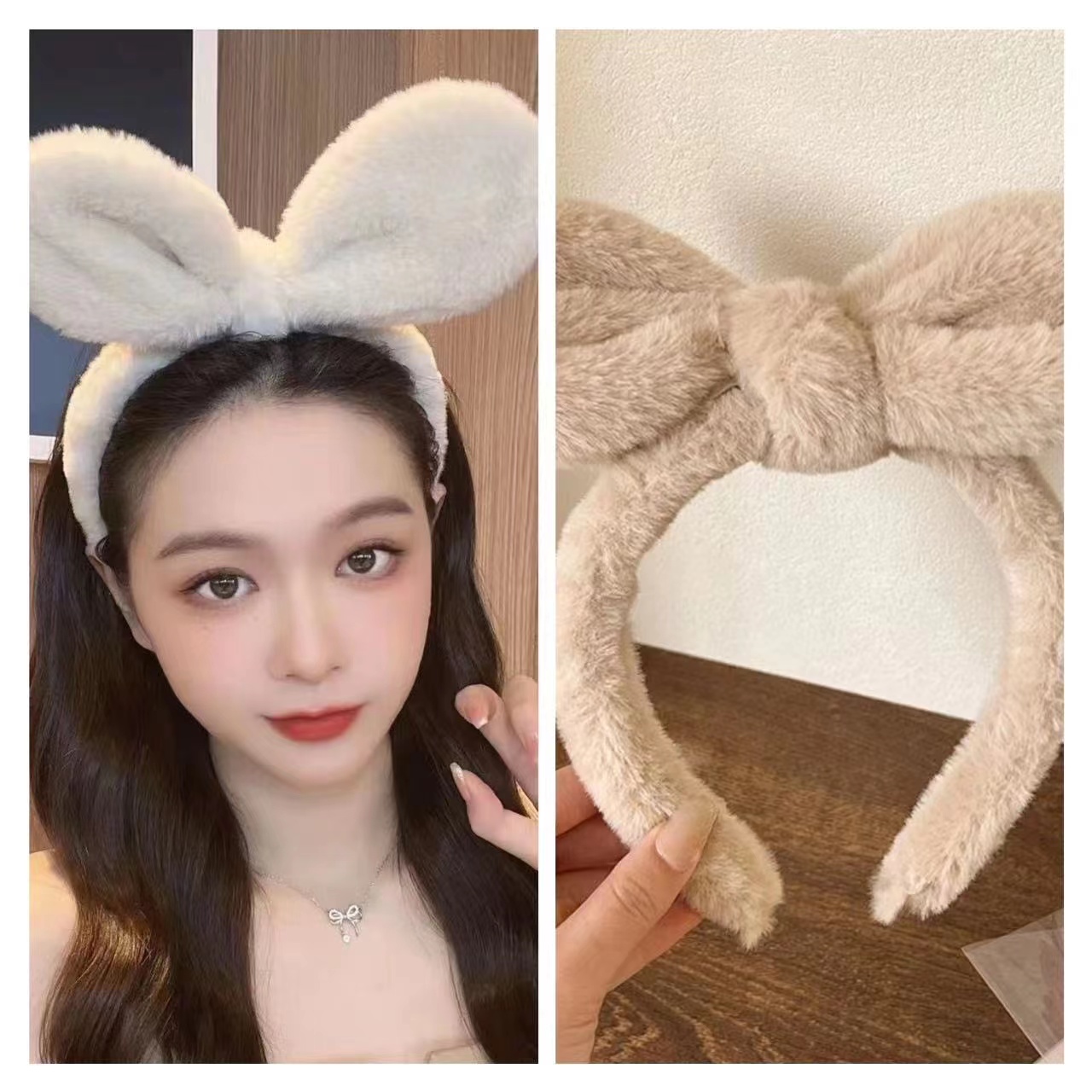毛绒百搭甜美洗脸发箍