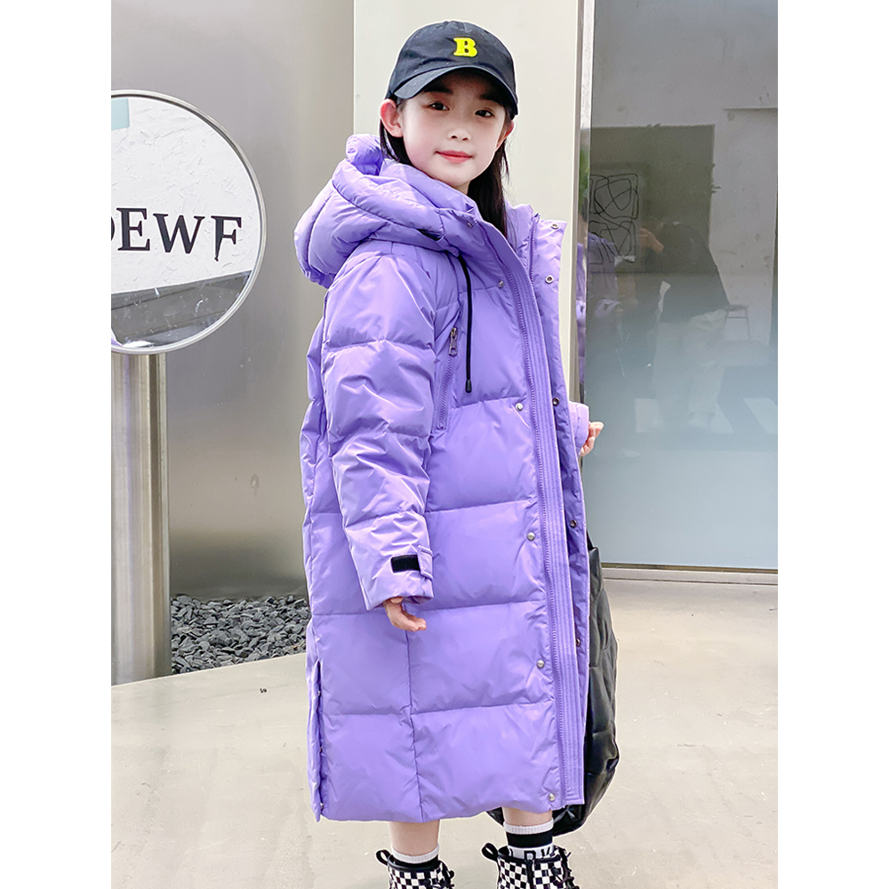 巴拉巴拉童年儿童长款羽绒服女童过膝2023新款加厚中大童小童洋气