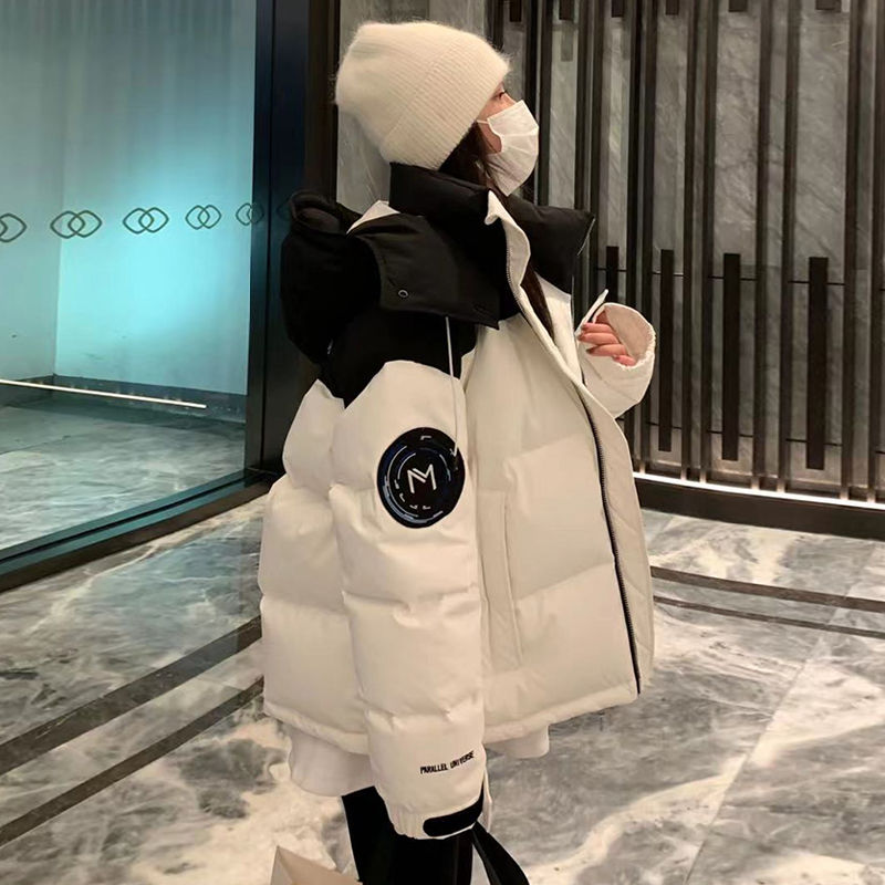 秋冬新款羽绒棉服女2023年韩系学生棉袄工装oversize冬季加厚棉衣