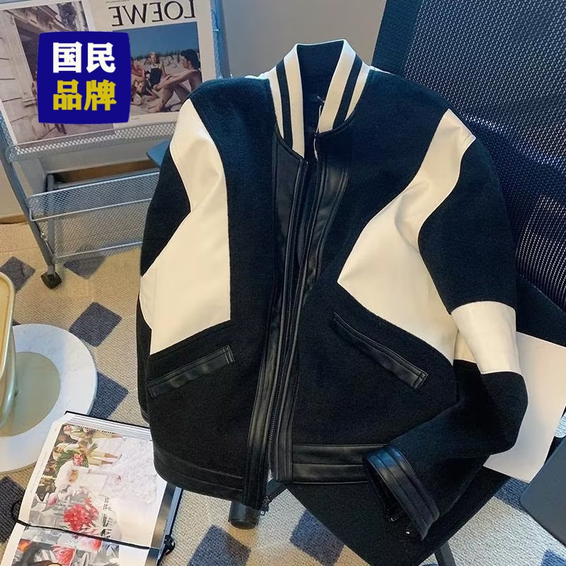 【小扬哥推荐】加绒秋冬1020美式复古棒球服外套男春男士新款加厚