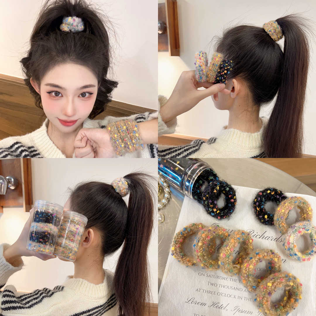 秋冬新品成人人气发圈发饰日韩凤气质简约扎头皮筋加粗头绳发绳