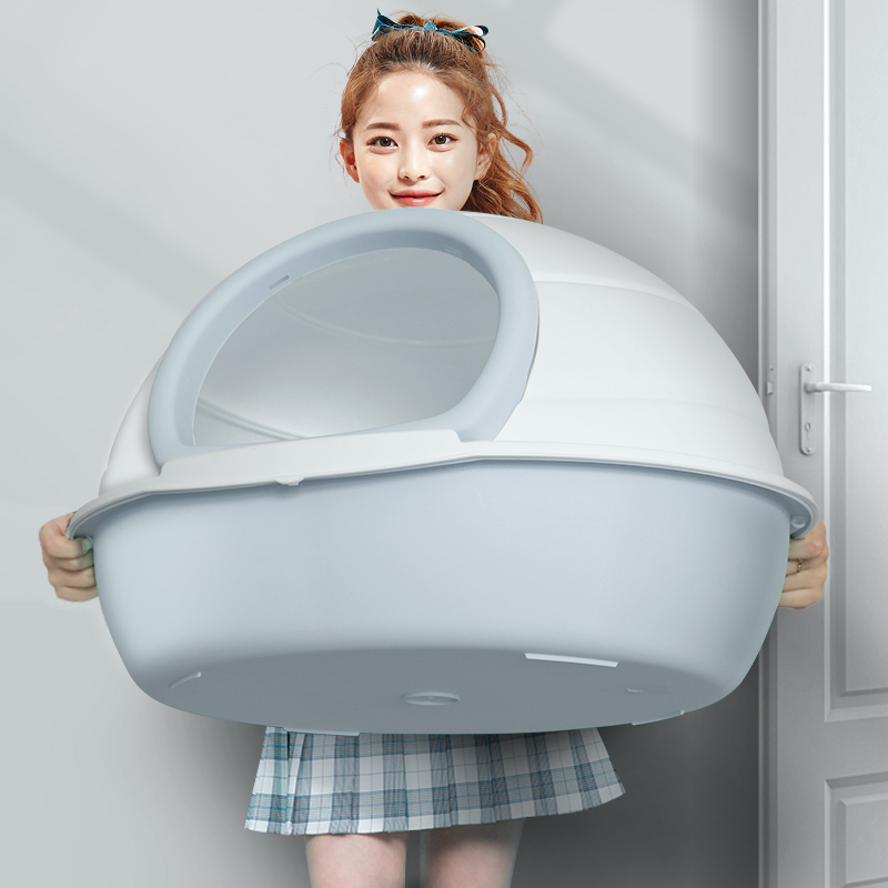 猫砂盆超大号隔臭全封闭式防带砂网红猫厕所屎盆猫咪用品特大砂盘