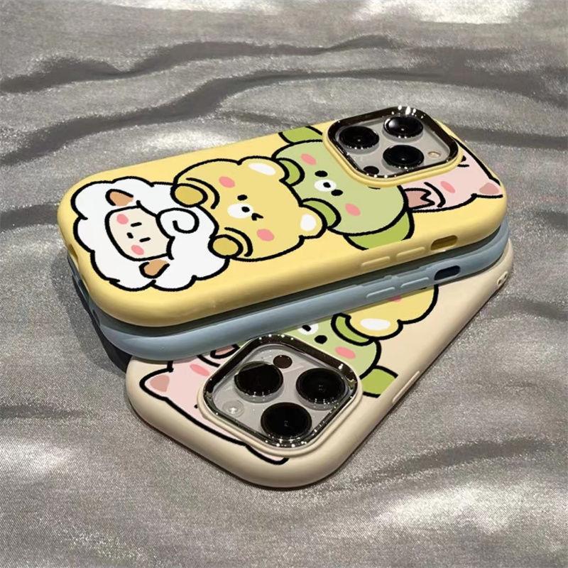 可爱动物叠叠乐苹果15手机壳iphone13/14promax防摔12/11套闺蜜款
