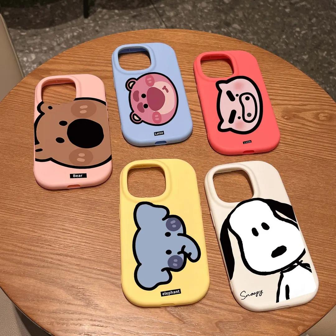 草莓熊适用苹果15手机壳iPhone14Promax英11防摔12磨砂8软13