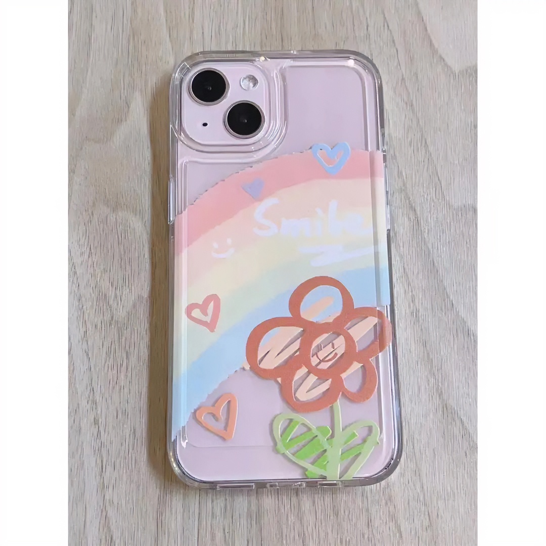 创意彩虹花朵iPhone14手机壳13promax/12防摔11/6s苹果XR软78plus