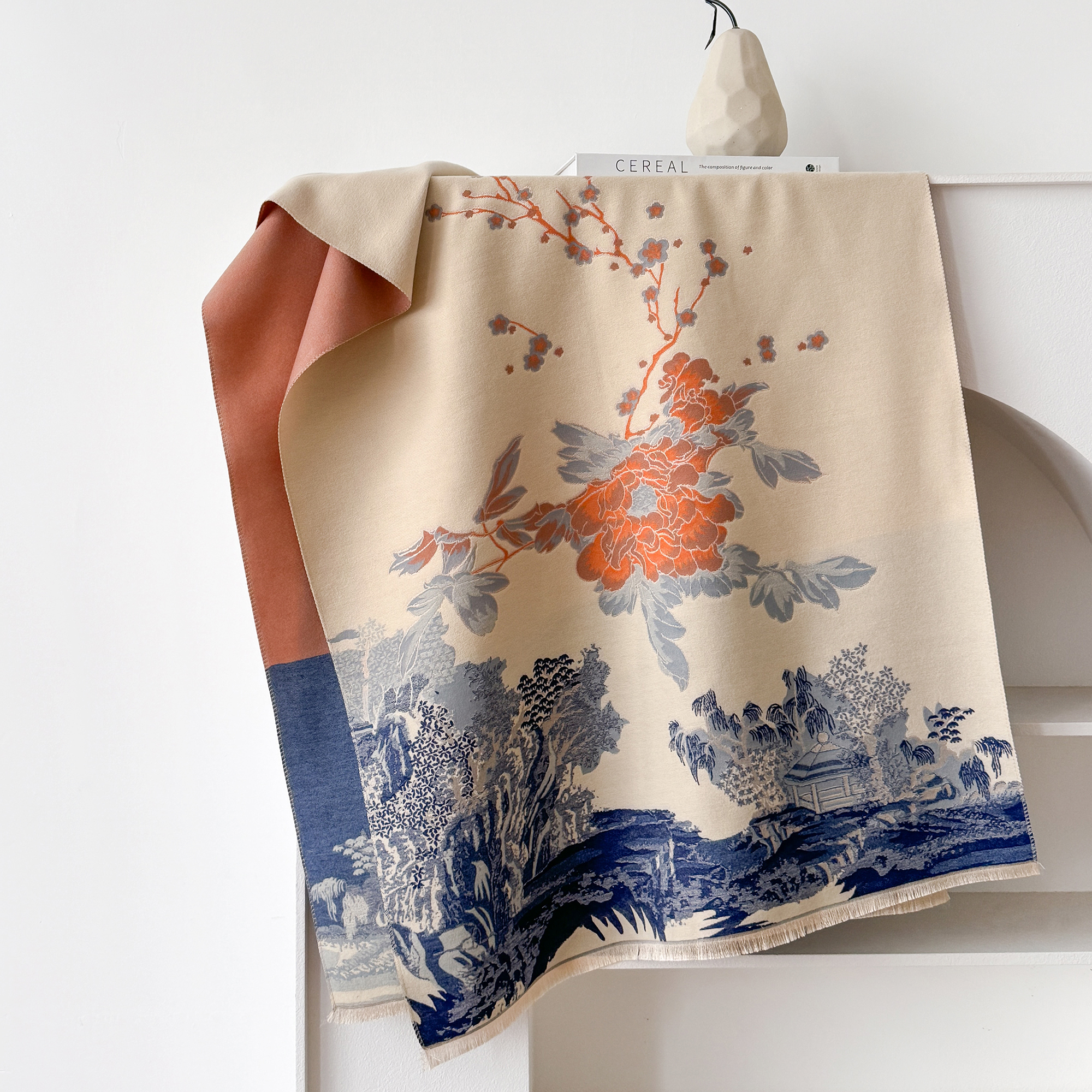 夕日坂「望江南」国风系列新款秋冬季女时尚百搭围巾加厚保暖大披肩