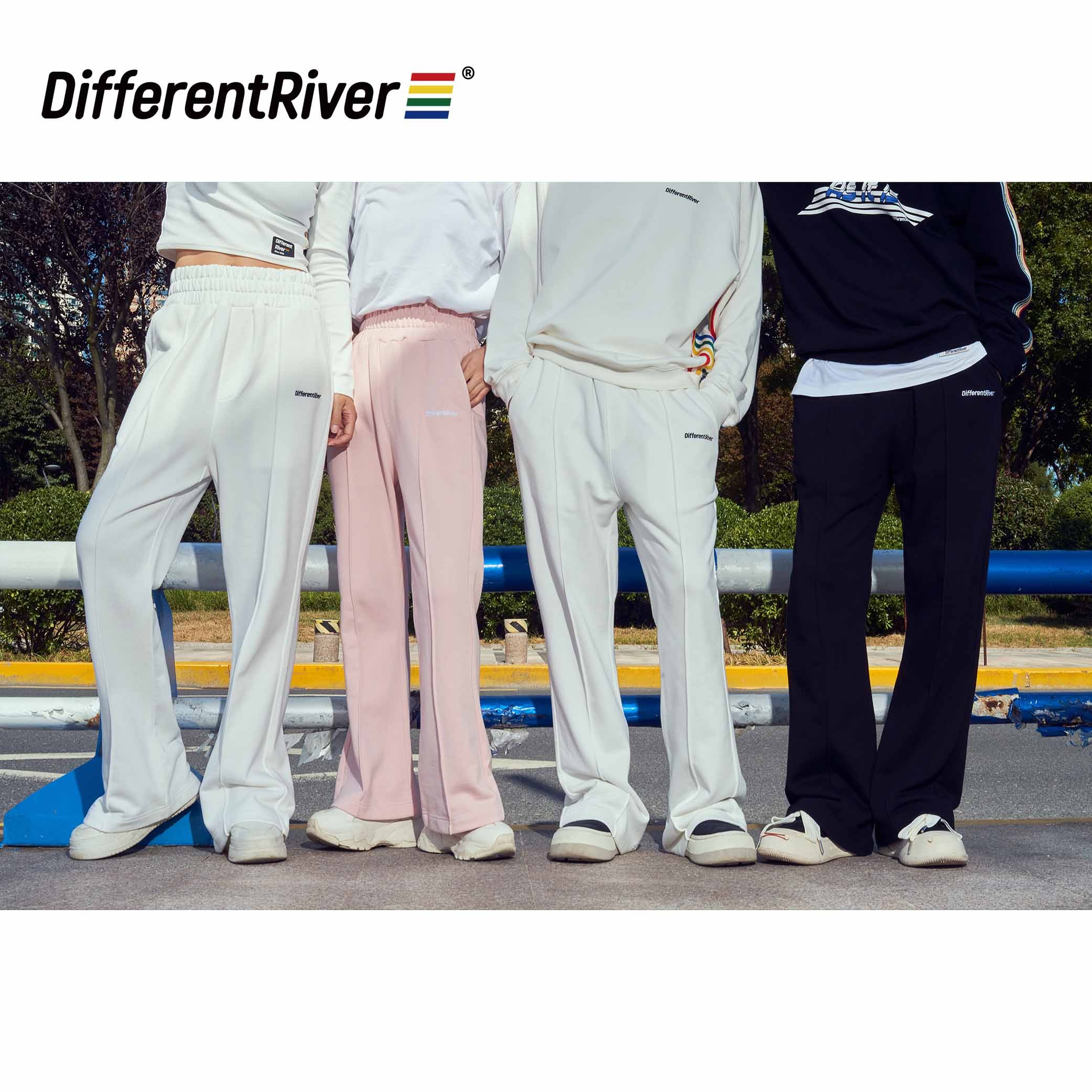 DifferentRiver秋冬【派对】基础款-纯色显瘦高腰百搭直筒马蹄裤