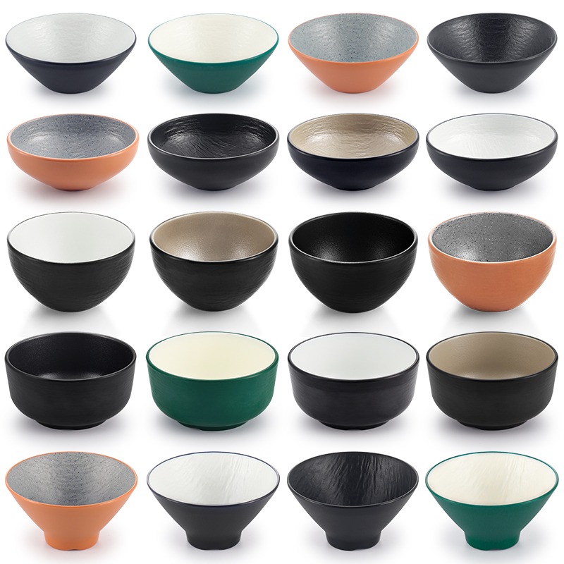 密胺碗仿瓷塑料汤面碗米饭碗小碗斗笠日式商用酒店餐具饭店调料碗