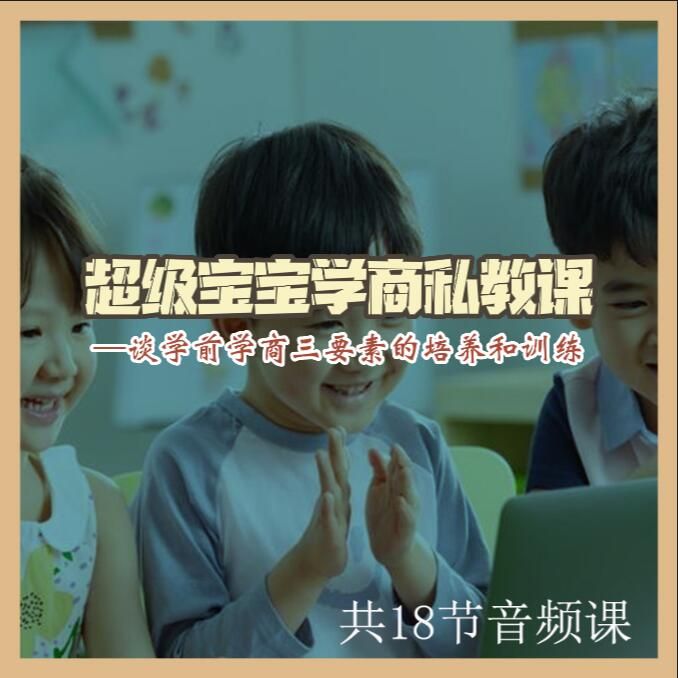 超级宝宝私教课 学前学商三要素的培养和训练 18节音频课程