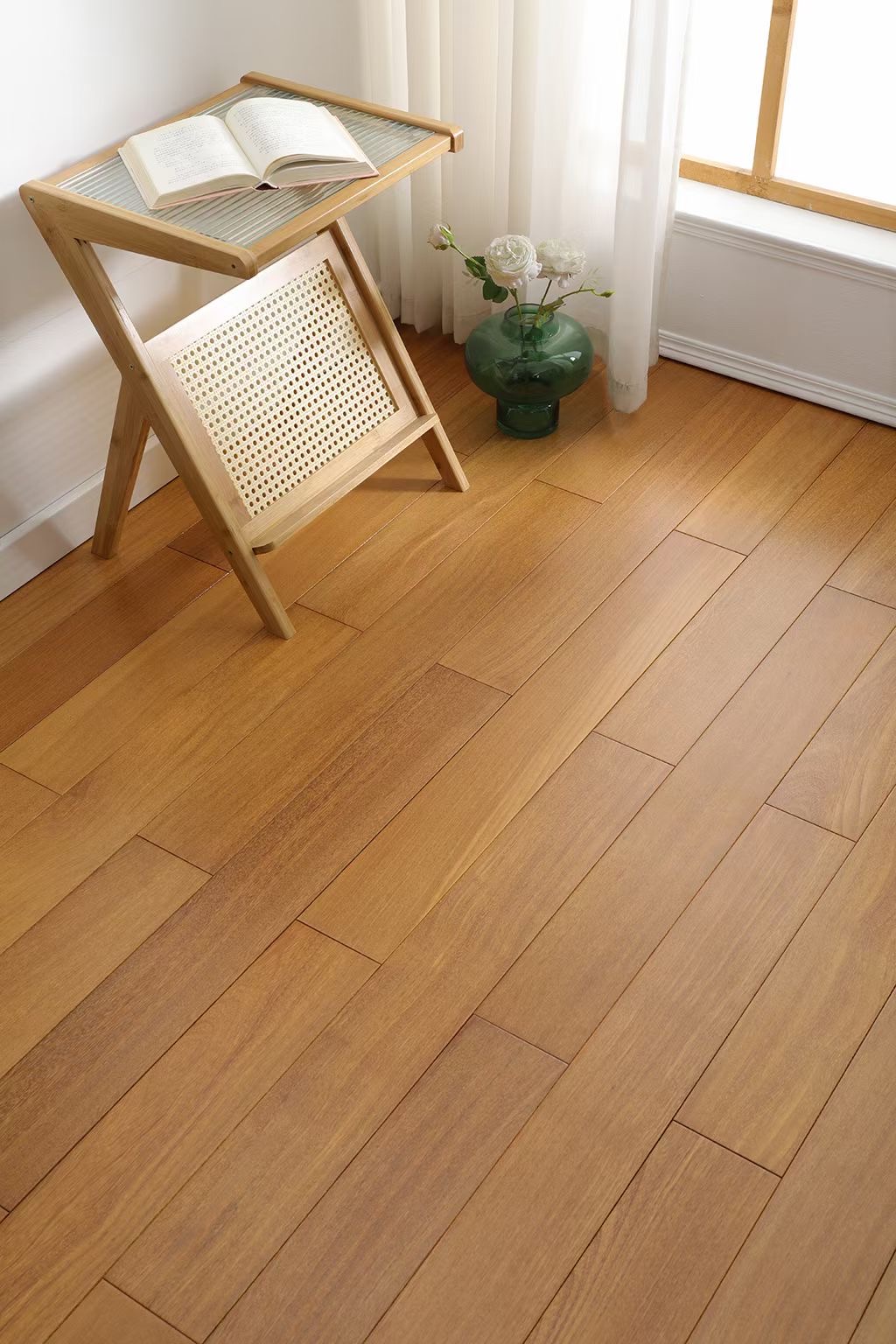 纯实木地板正宗菠萝格17厚平扣原木色原木纹环保家用