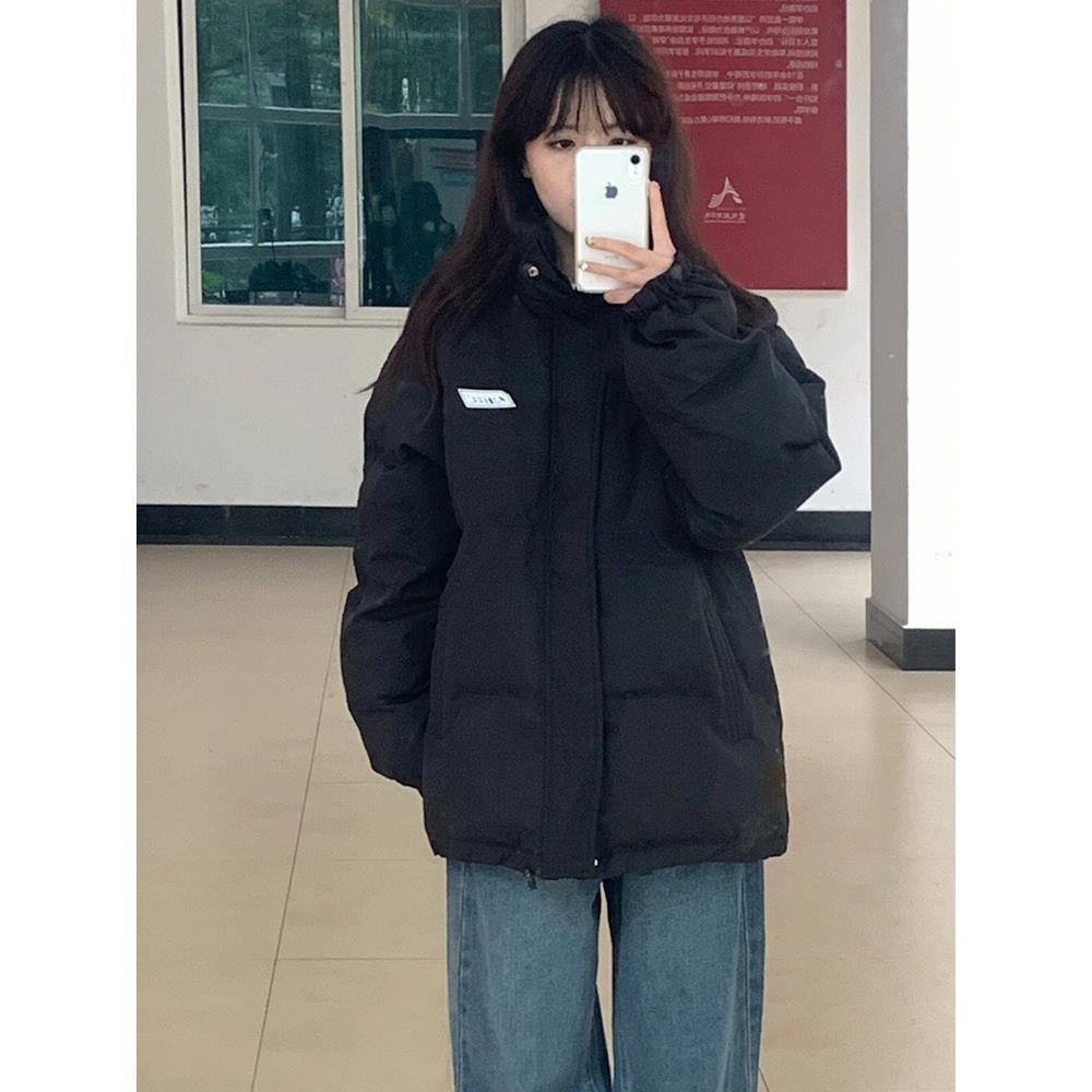 雅鹿秋冬新款羽绒棉服女冬季外套oversize小个子小众加厚短款棉衣