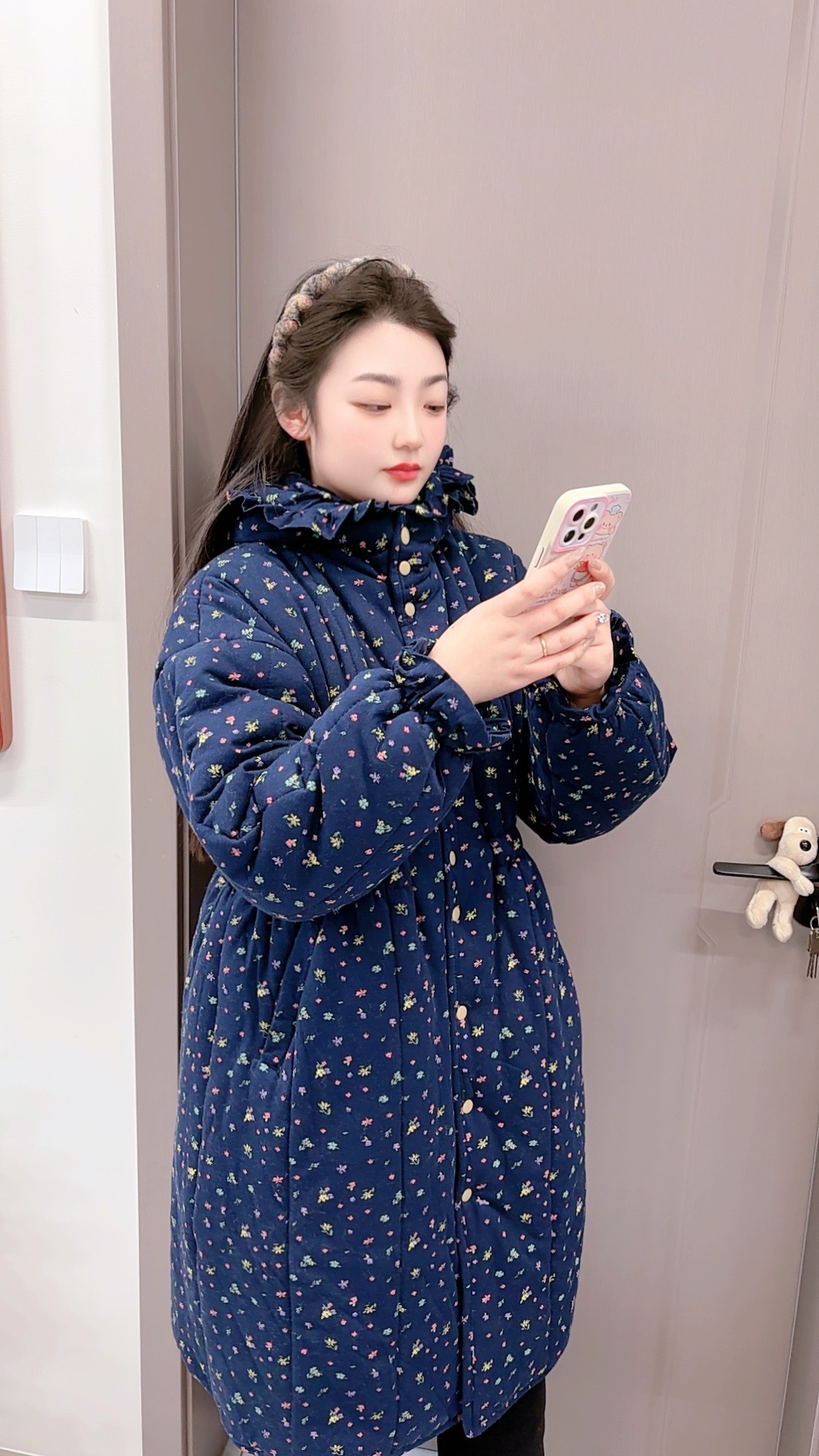 【LZW】紫薇自留款收腰长加大口袋加厚冬季加绒新疆棉服