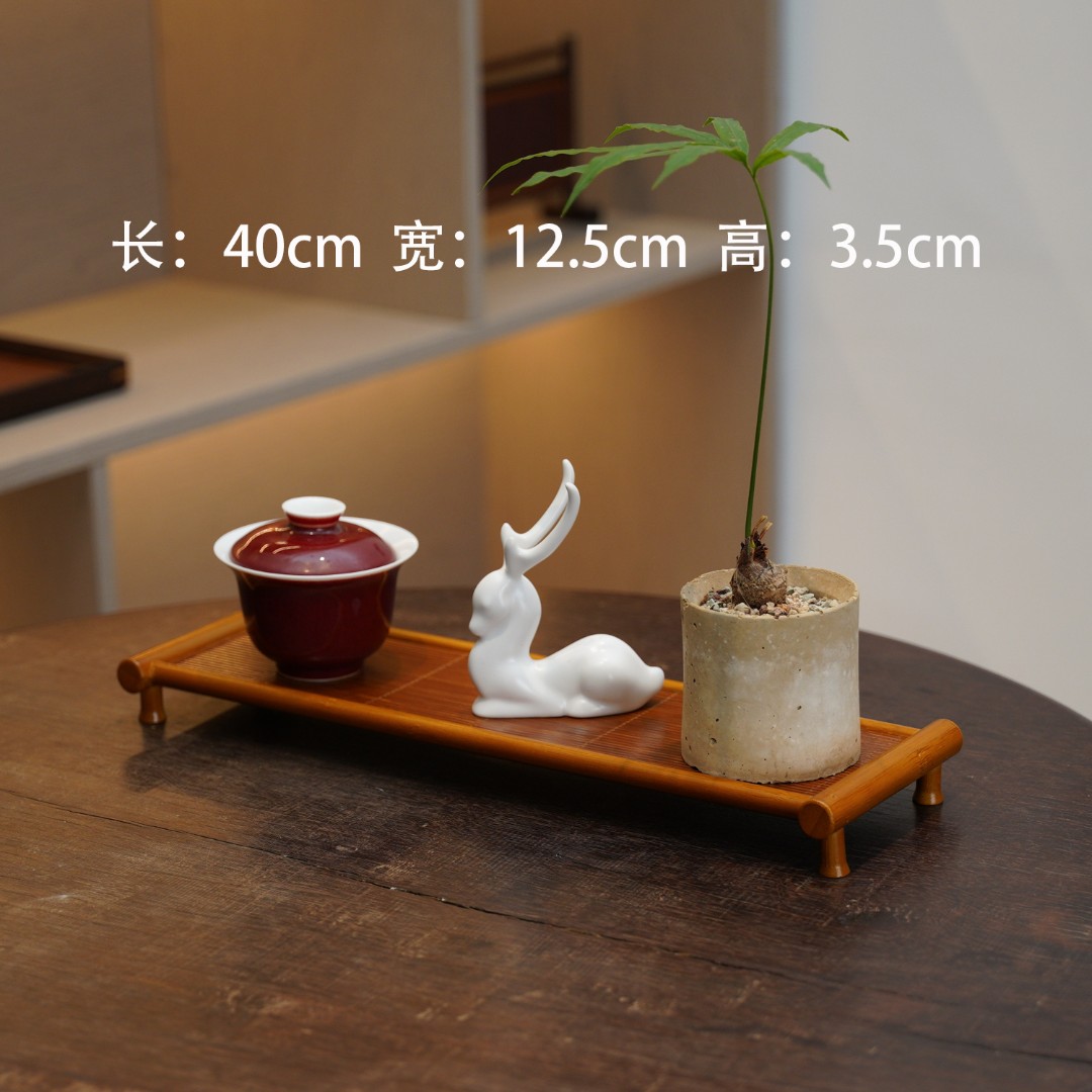 迷你竹编干泡茶架楠竹茶盘小茶台茶壶展示架杯架壶承