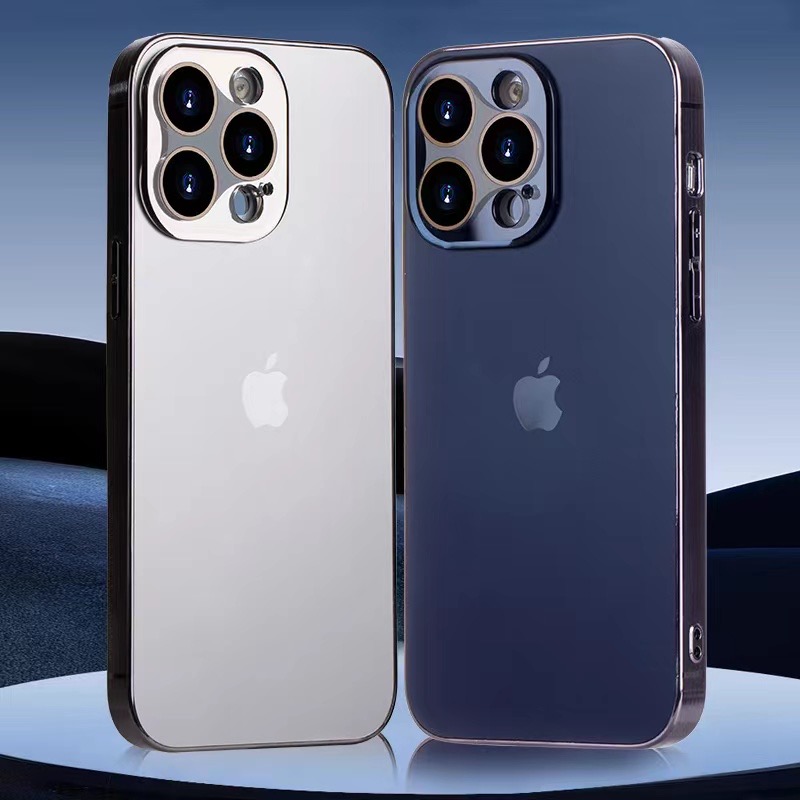 苹果15/14/13/12秒变16无镜头膜AG磨砂iphone15promax防摔手机壳