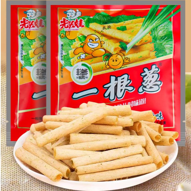 【共3O包】光头娃甘师傅一根葱葱香味零食薯条休闲辣条小吃