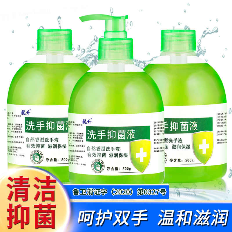 【拍一发三】龍升抑菌洗手液清洁滋润保湿儿童通用清香型瓶装家用