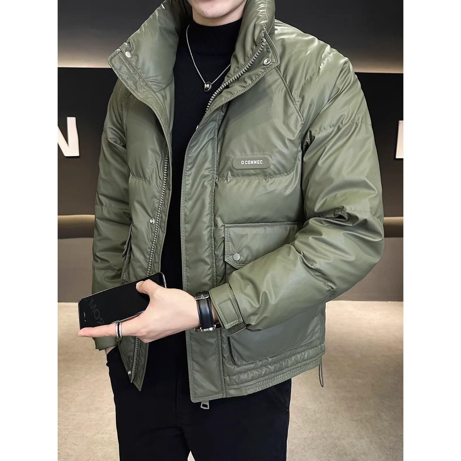 Z5【绅士】2023新款爆款三防羽绒服男冬季时尚高端加厚保暖轻薄外套