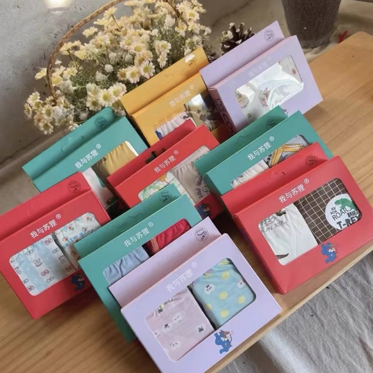 （拍一发四条）（身高加十）（胖加20）苏狸男的孩女孩三角平角内裤