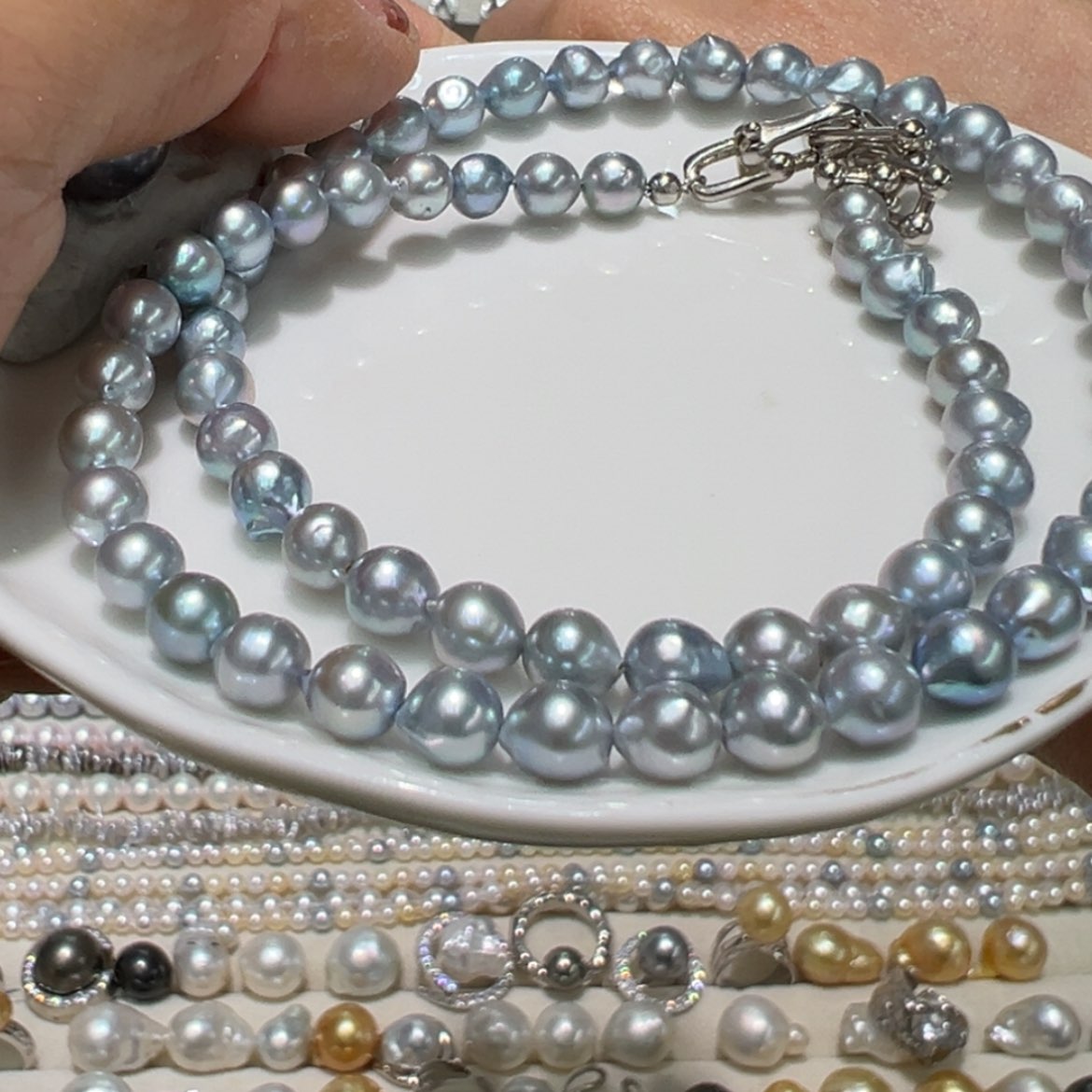 【闪购商品】海水珍珠项链银S925镶嵌糖***力