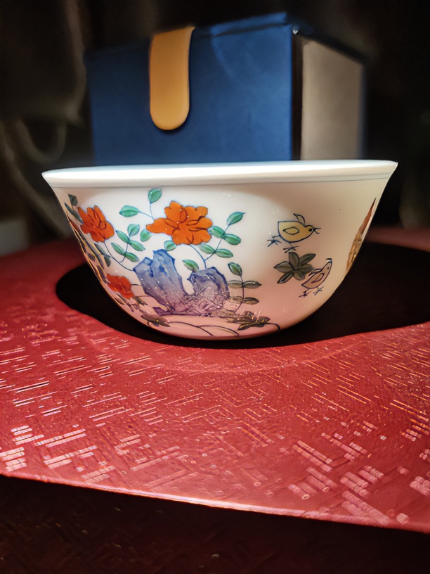 景德镇手工手绘釉陶瓷下青花釉上斗彩题材工艺纯手工壶承盘茶杯