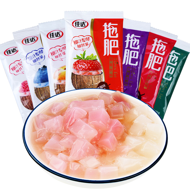 佳达拖肥35g*40袋 儿时怀旧零食椰果肉果冻布丁饮料托肥儿童零食