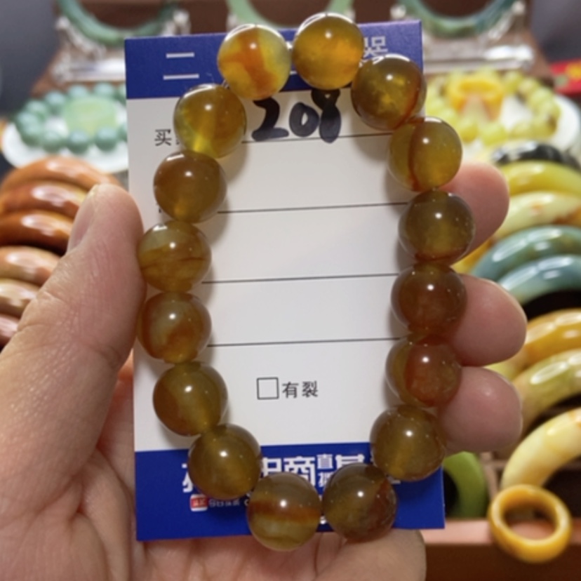 【闪购商品】蛇纹石玉手链未镶嵌C****?