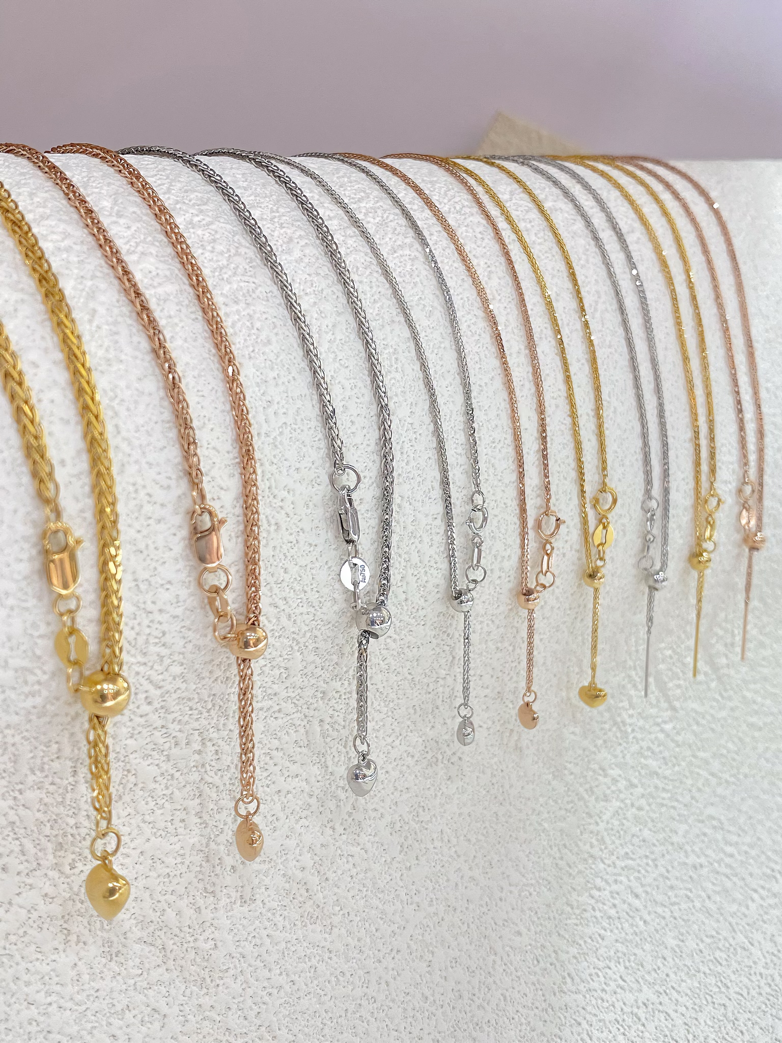 【官方质检】18k金调节肖邦链/结实耐戴【多样性发一条】48小时鉴赏期