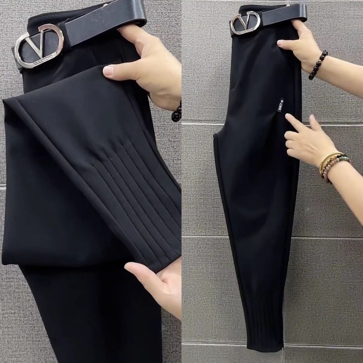 梨形身材胖mm大码女装休闲裤子女显瘦哈伦马丁裤2023年秋冬季新款