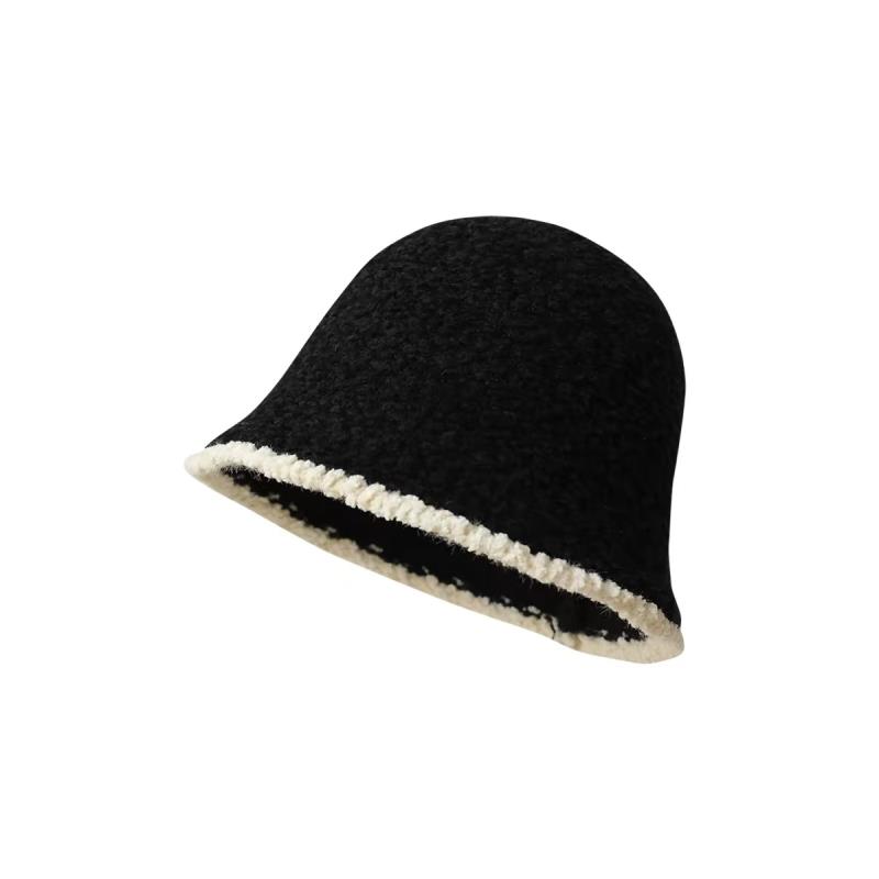 露娜【单花XL合集】高级感白色针织百搭秋冬毛呢经典渔夫帽