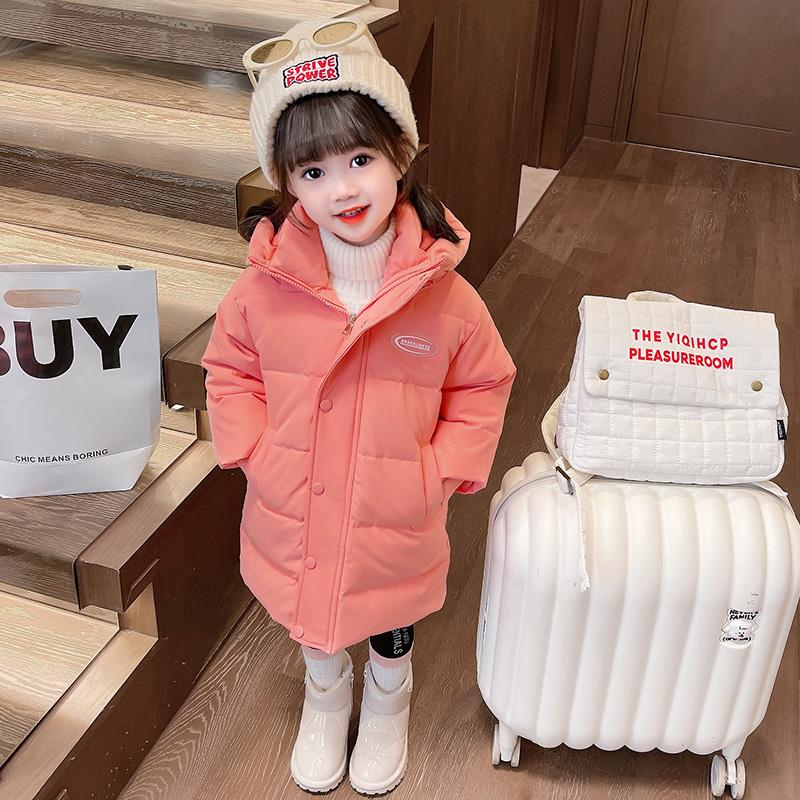 巴拉巴拉女童中长款羽绒服2023新款儿童加厚冬装小女孩冬季洋气
