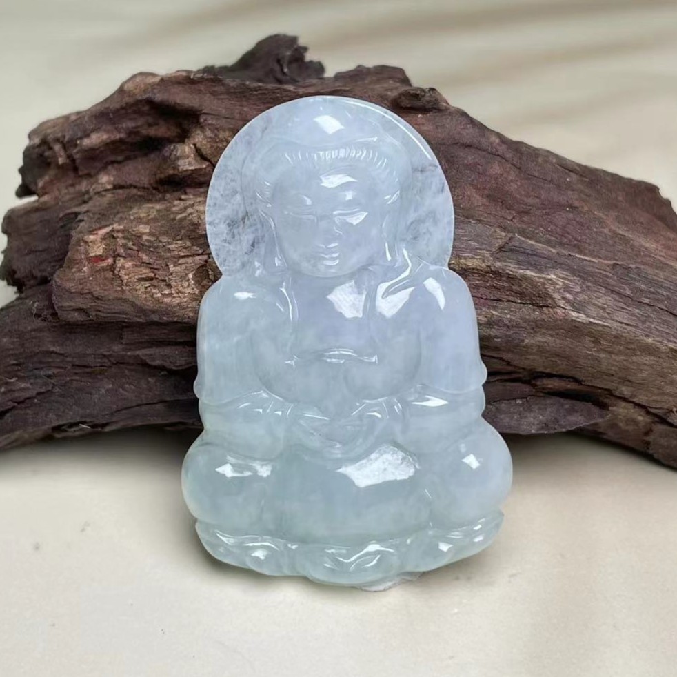 菲菲珠宝好*翡翠观音约52mm吊坠