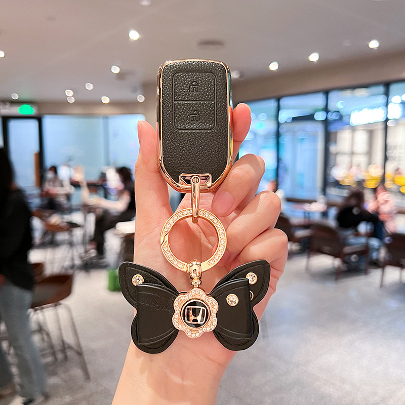 适用本田飞度钥匙套crv汽车思域XRV缤智杰德奥德赛歌诗图扣包壳