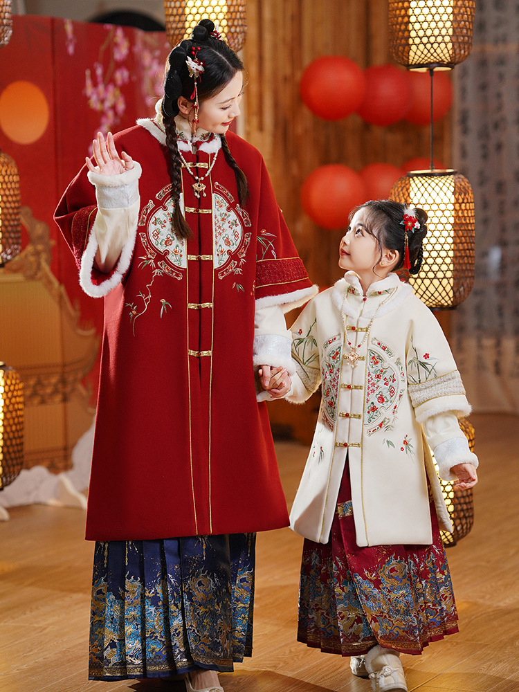 【钰格格】母女汉服超仙新款古装中国风连衣裙襦裙亲子裙子明制加厚