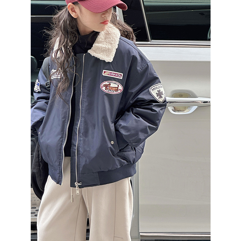 K27975女童棉衣外套2025秋冬装新款儿童加厚夹克女大童棉服袄洋气