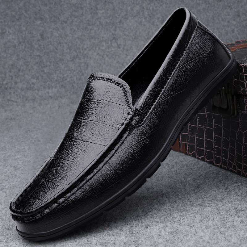 男士38-46码时尚百搭软面真皮牛皮软底男鞋