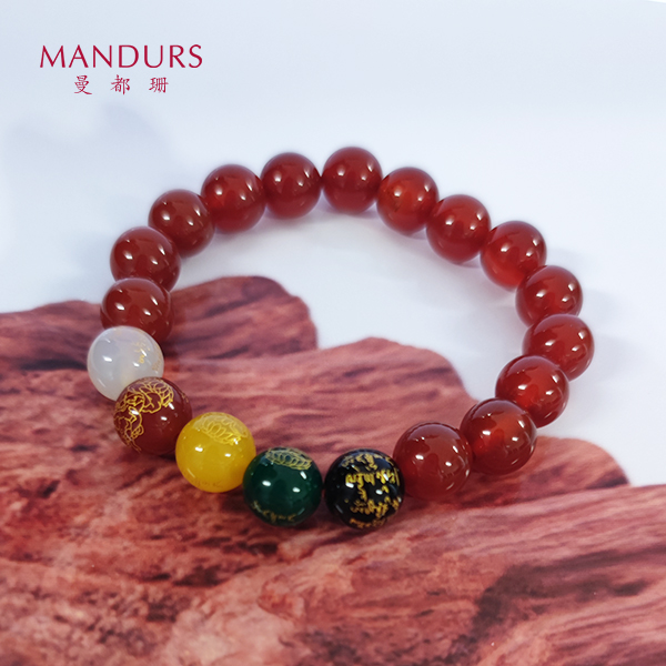 Mandurs/曼都珊五路财神精品手链本命年吉祥复古男女款手串MDS855