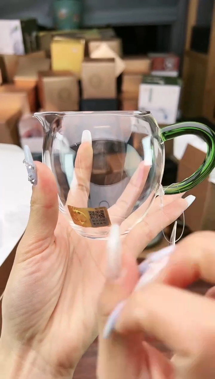 【闪购商品】玻璃茶盏@@悠然湖绿色