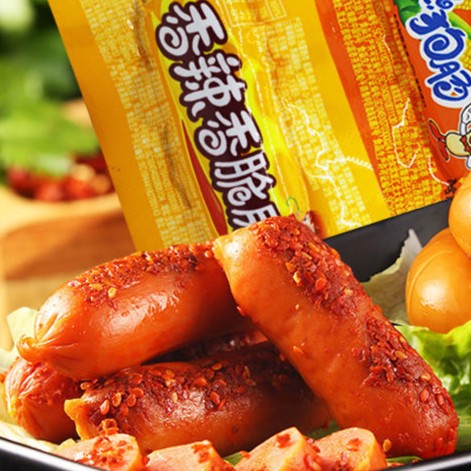 火腿肠香辣香脆玉米热狗即食网红休闲小零食劲道热狗肠香辣味好吃