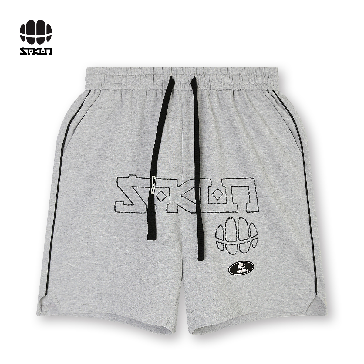 SAKUN字母绣花五分裤3141-1653620-OY