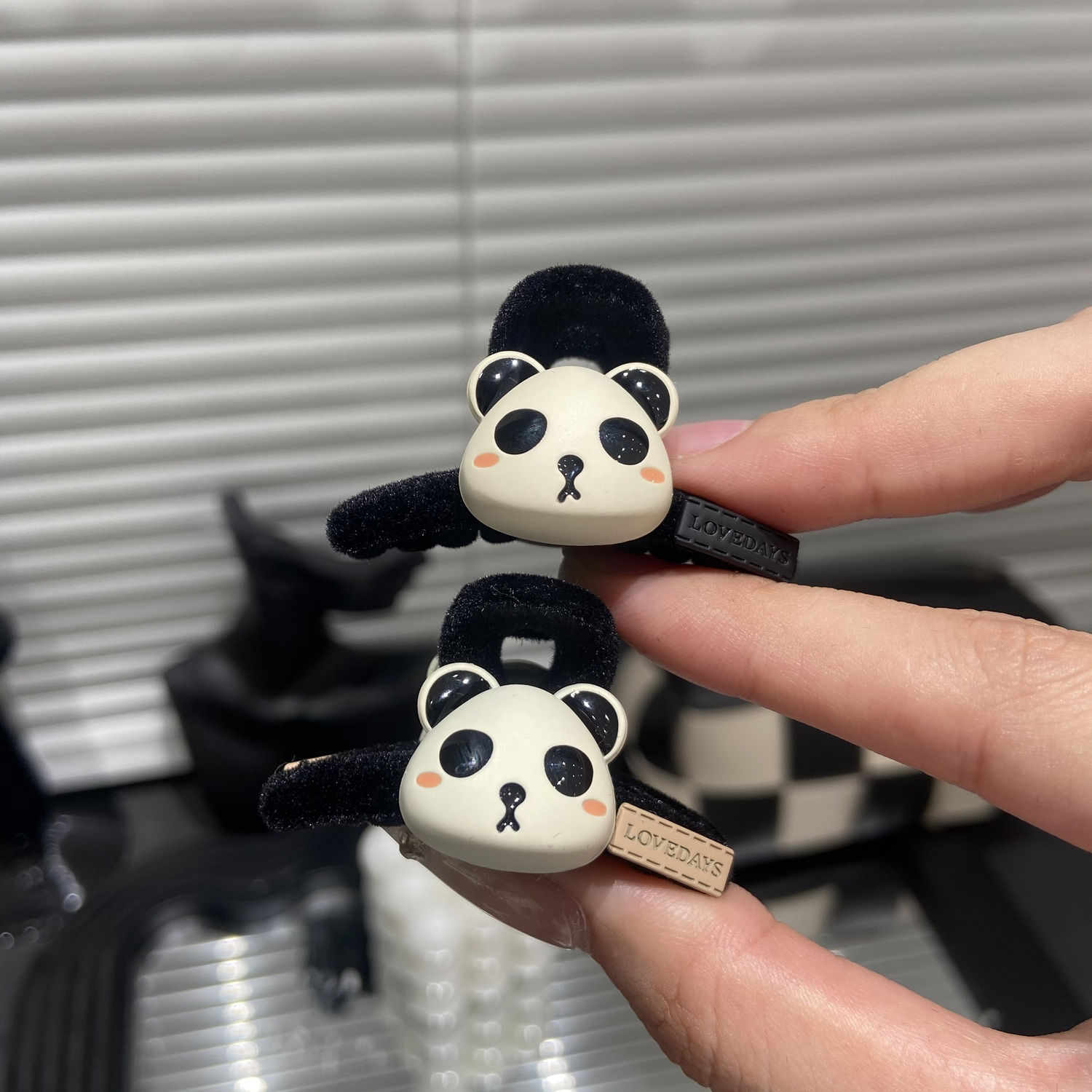 可爱网红卡通小熊猫刘海小抓夹气质可爱高颅顶抓夹头饰发夹百搭