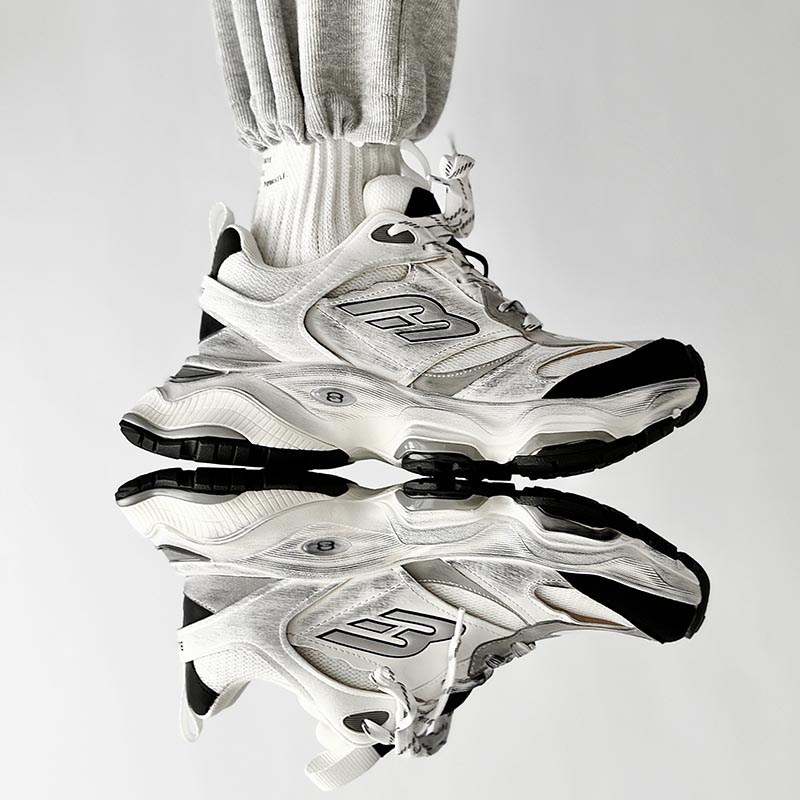 巴黎厚底老爹鞋男女刘昊然走秀款小众潮牌做旧增高情侣鞋子ins潮