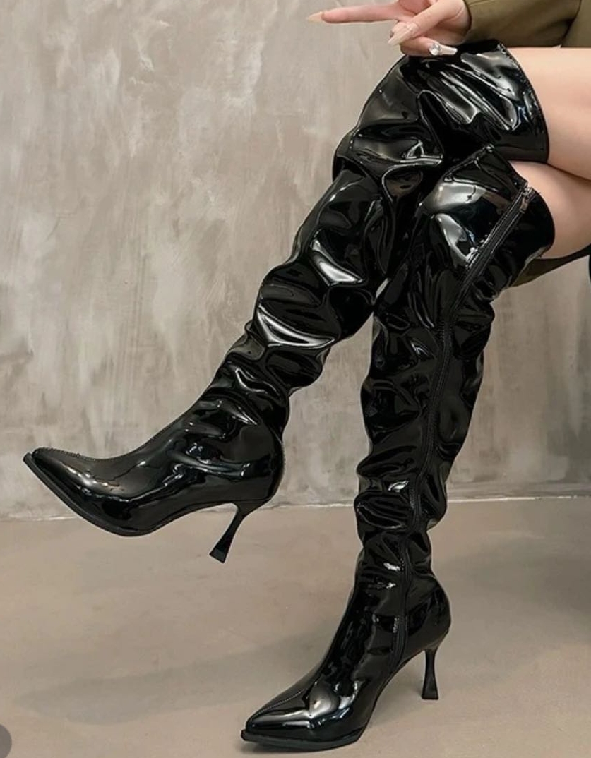 2024年长靴子女弹力细跟