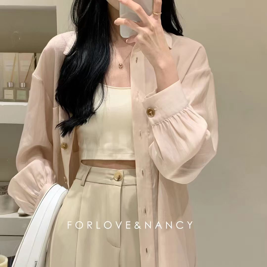 【贞贞】⁶81128 韩系温柔纯色百搭美背