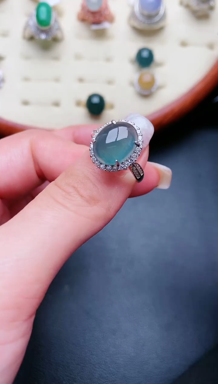 【闪购商品】翡翠戒指银S925镶嵌....