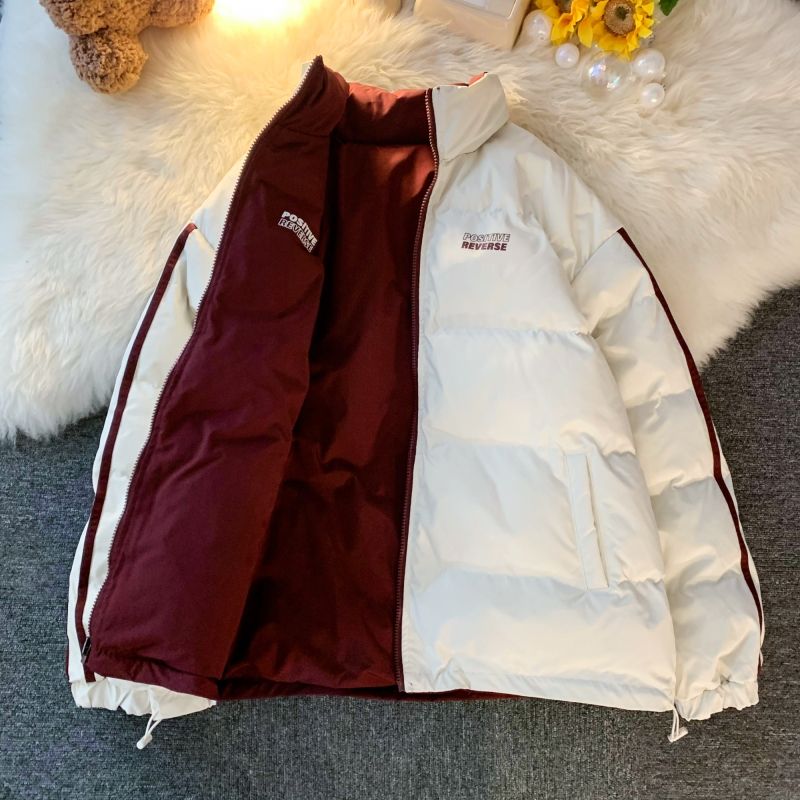 2023新款羽绒服两面穿晋江服男款冬季潮牌港风二外套加厚衣冬装高