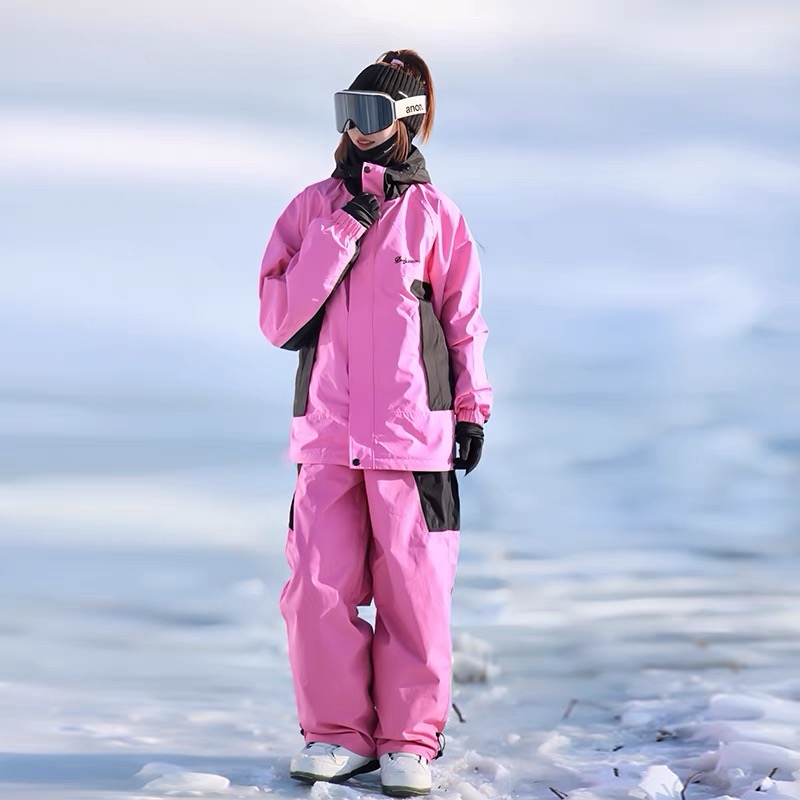 23新款保暖滑雪服套装女宽松防风耐磨透气单双板冬季男款滑雪套装